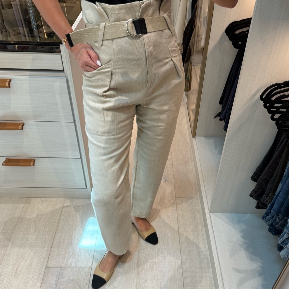 IRO Cream High-Waisted Women's Trousers